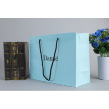 Sky Blue Color Shopping Paper Bag Qwn Design Customize